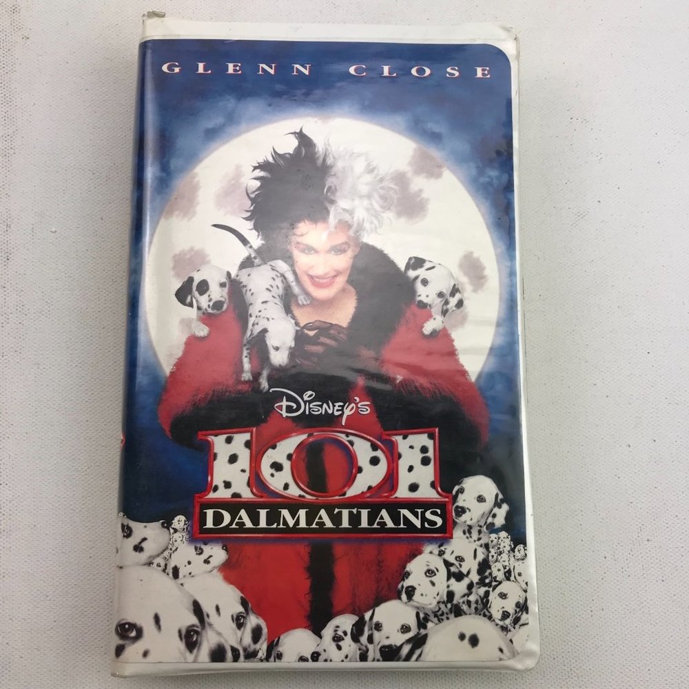 VHS Disney 101 Dalmatians Clamshell Movie Glen Close